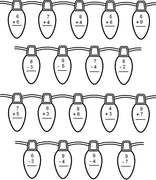 Christmas Addition &  Subtraction Worksheet | Squarehead Teachers