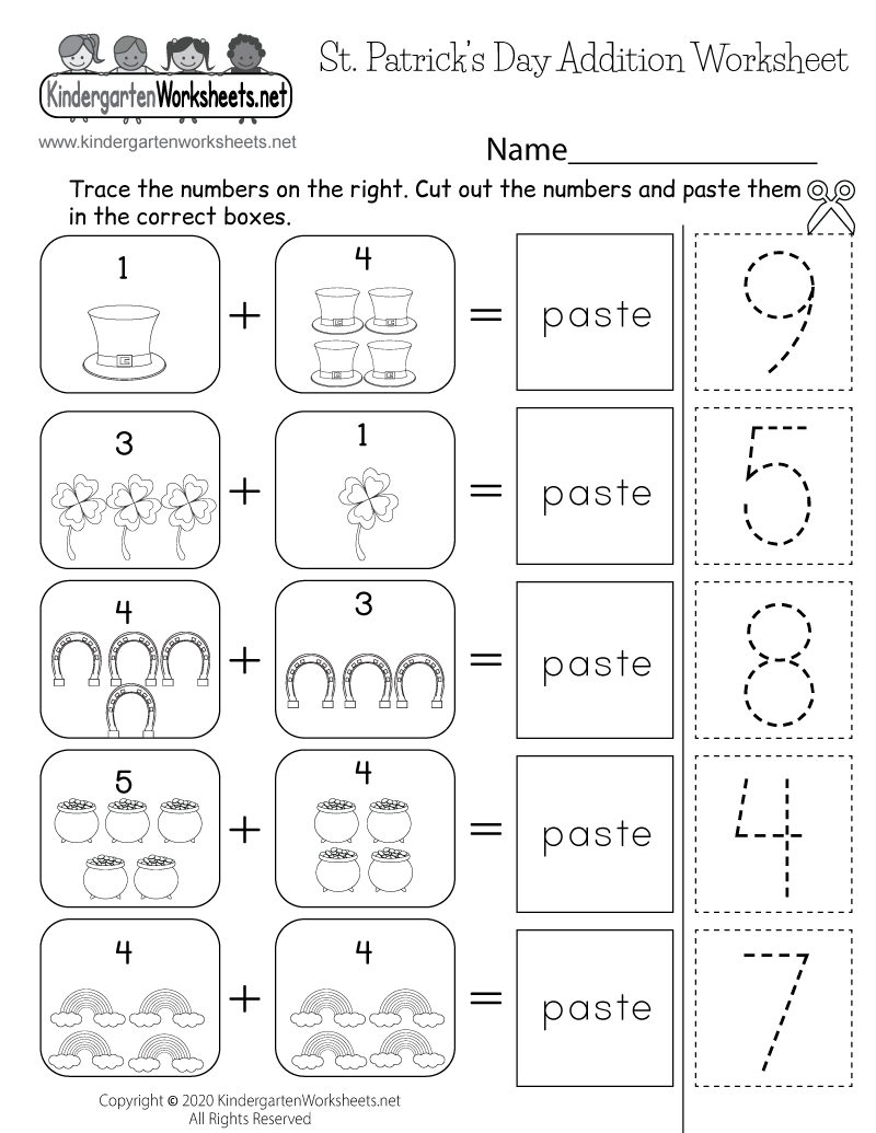 St. Patricks Day Addition Worksheet - Free Printable, Digital, &  PDF