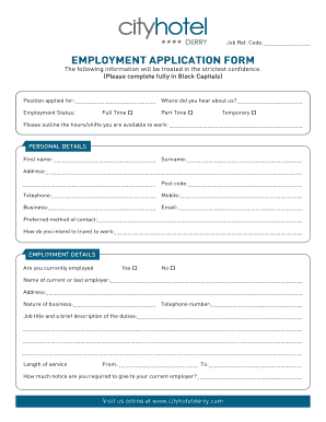 holiday inn printable job application