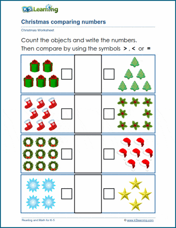 Christmas math | Worsheets library
