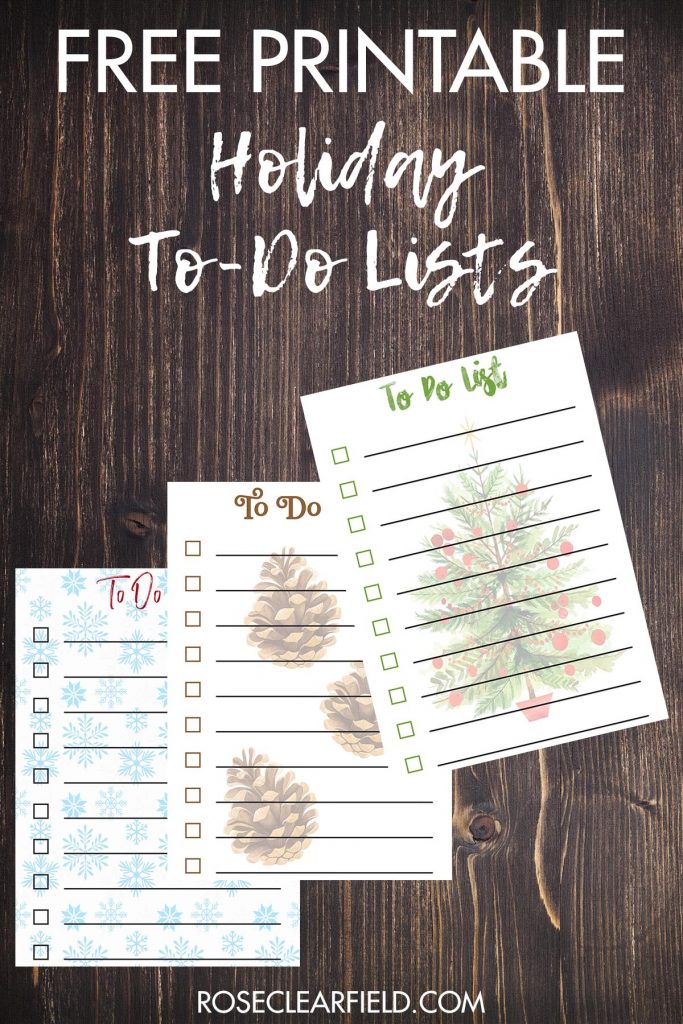 holiday to do list printable