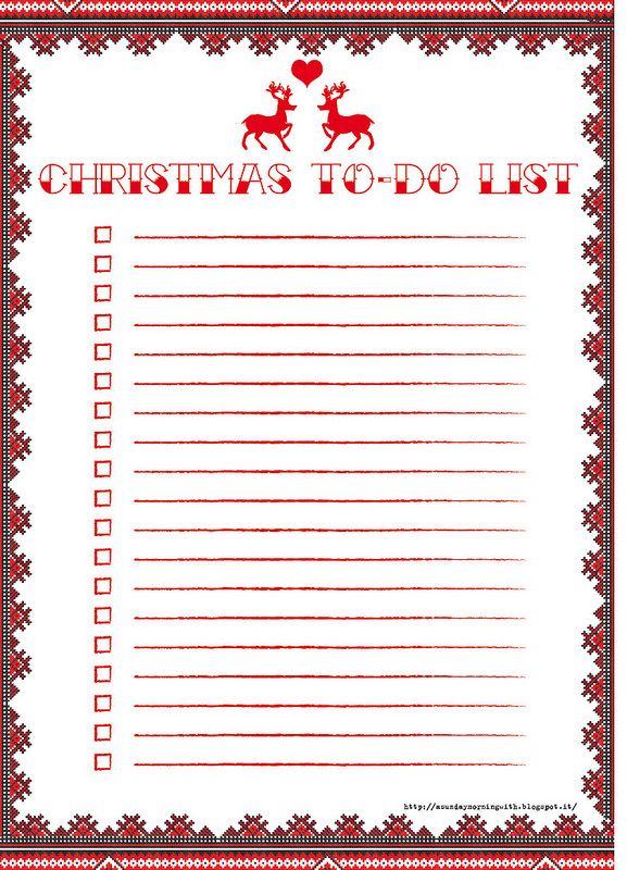 holiday to do list printable