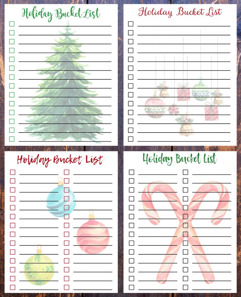 holiday to do list printable