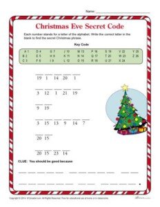 holiday worksheet free