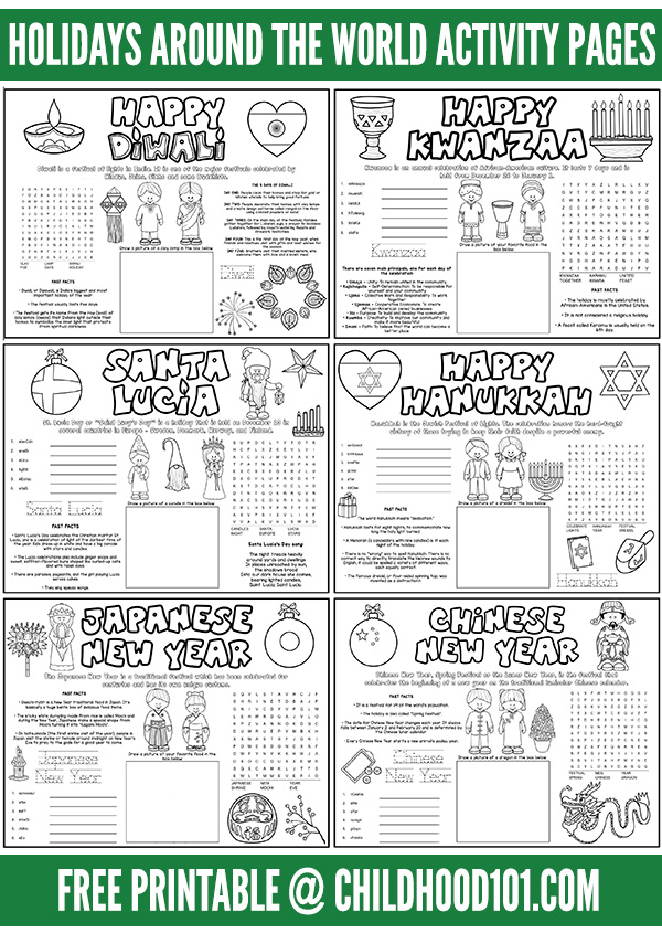holiday worksheet free