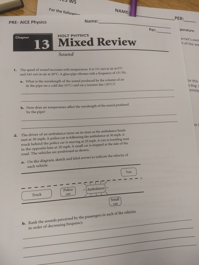 holt physics section review worksheet answers