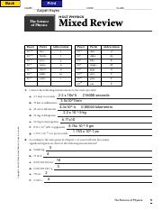 holt physics section review worksheet answers