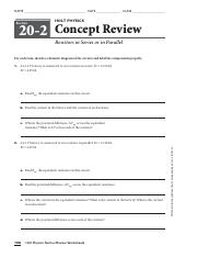 holt physics section review worksheet answers