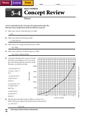 Holt Physics Section Review Study Resources