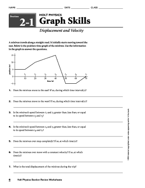 Graph Skills Displacement And Velocity Answers - Fill Online ...