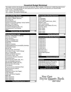 Monthly Budget Worksheets (2 Pages) | Monthly budget worksheet ...