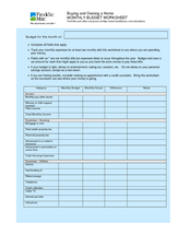 home buying worksheet