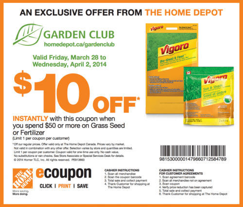 home depot garden club coupons printable