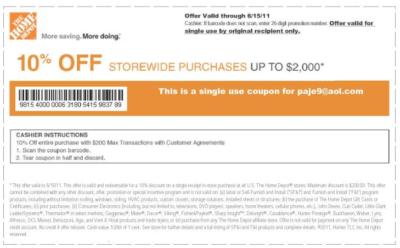 pajiyom99_aol.com : ?? 4 Lowes 10%OFF Home Depot Coupons 6/15/11 ...