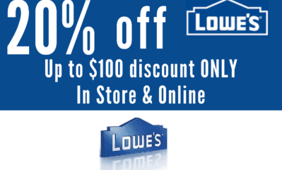 TWO (2X) Lowes 20% OFF Printable Coupon _InStore &  Online_ Exp 08 ...