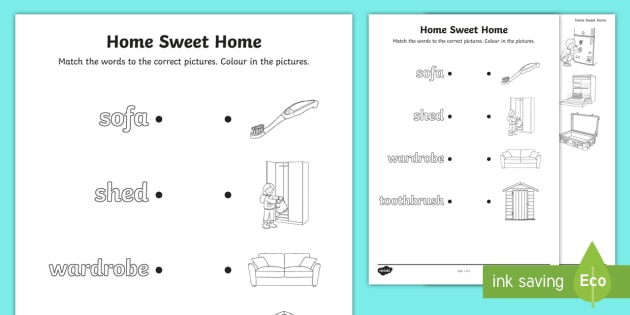 home sweet home math worksheet answers