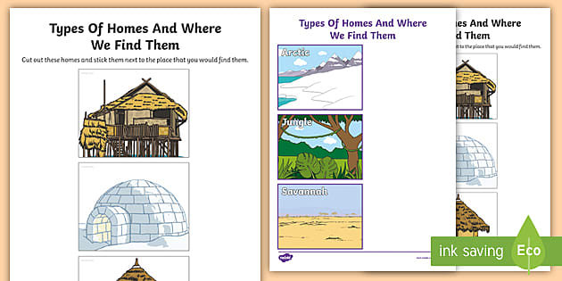 homes around the world worksheet