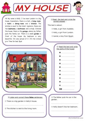 277 My house English ESL worksheets pdf &  doc