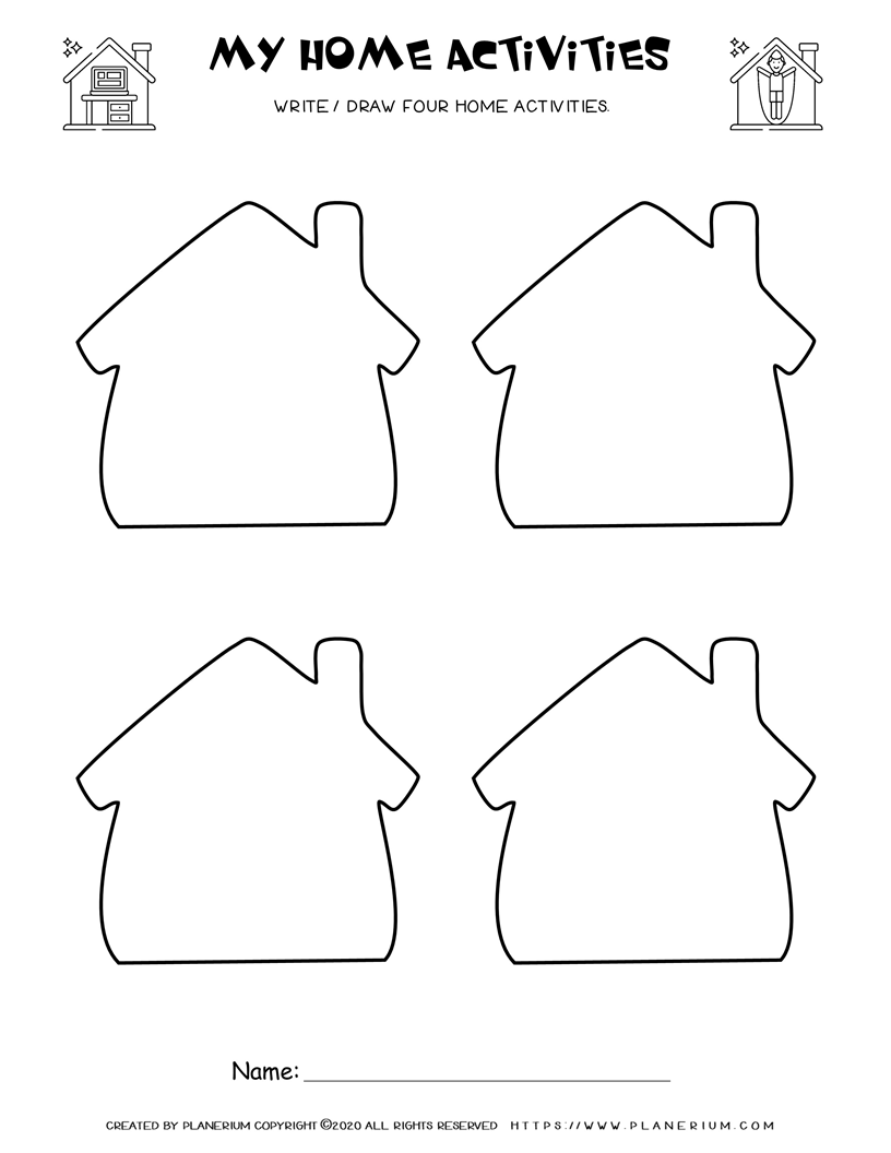 My Home Free Worksheet - Writing My Home Activities | Planerium