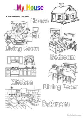 277 My house English ESL worksheets pdf &  doc