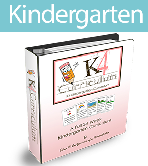 homeschool kindergarten worksheet