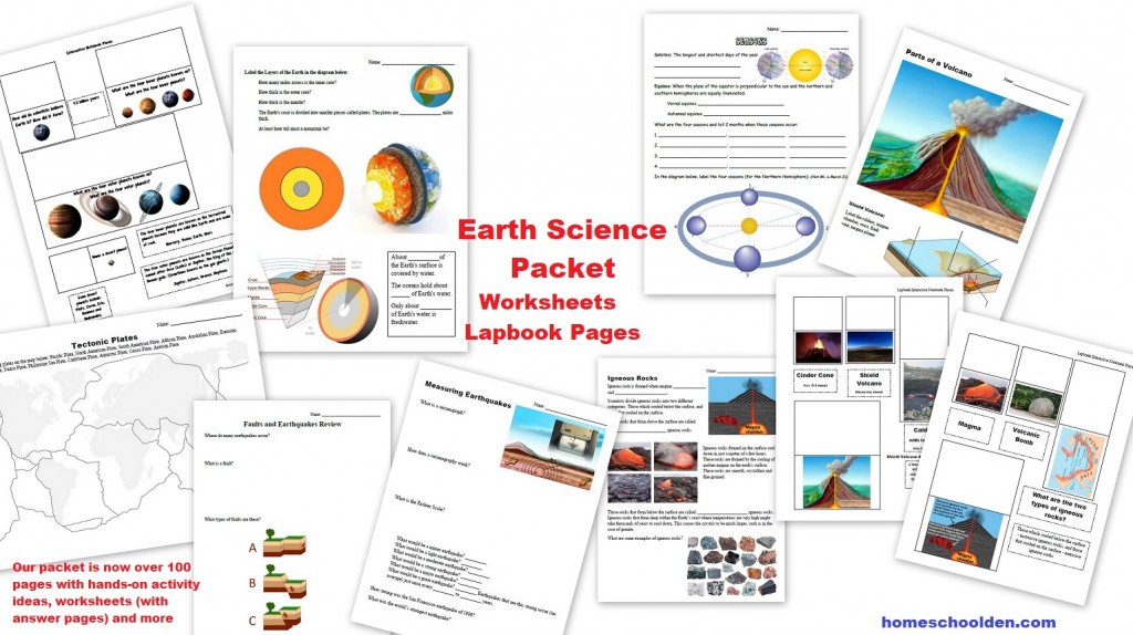 Earth Science Worksheets &  Lapbook Pages Added to the Earth ...