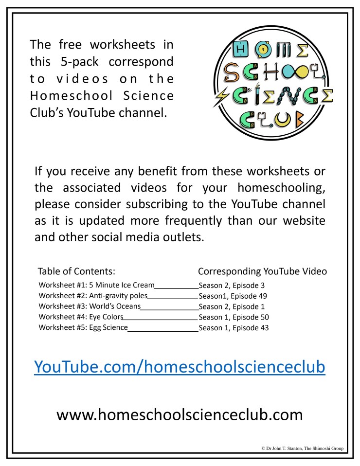 Worksheet Bundle Packs - Homeschool Science Club