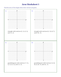 Free worksheets for area of triangles, quadrilaterals, and other ...