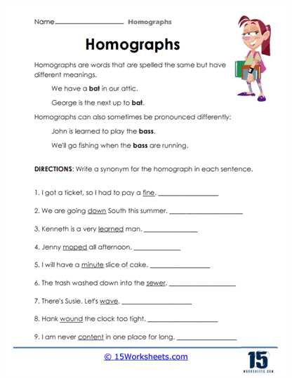 Homographs Worksheets - 15 Worksheets Library