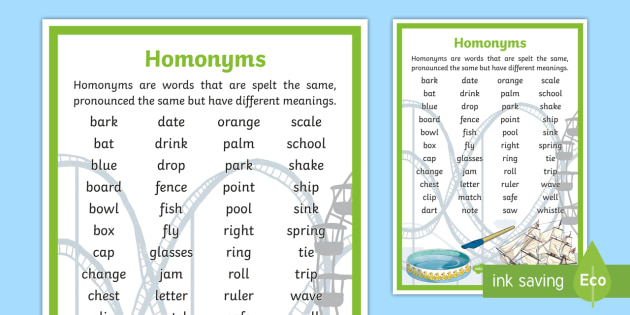 What is a Homonym? | Meaning | Homonym List and Examples
