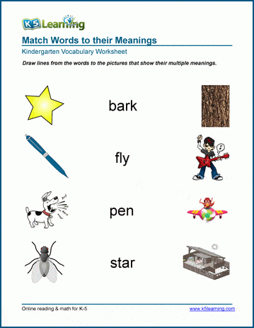 homonyms worksheet 2nd grade