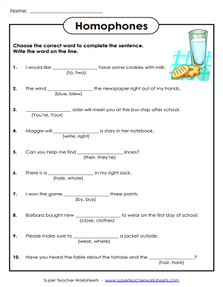 homonyms worksheet pdf
