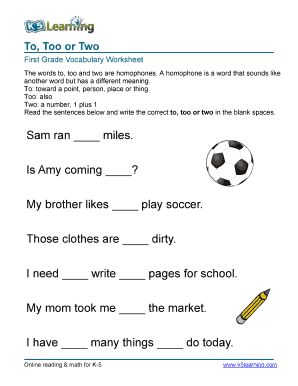 homophones 1st grade worksheet