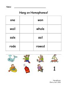 homophones 1st grade worksheet