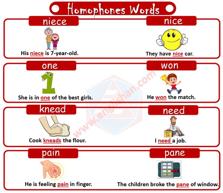 300 Homophones Words List with Examples PDF | Englishan ...