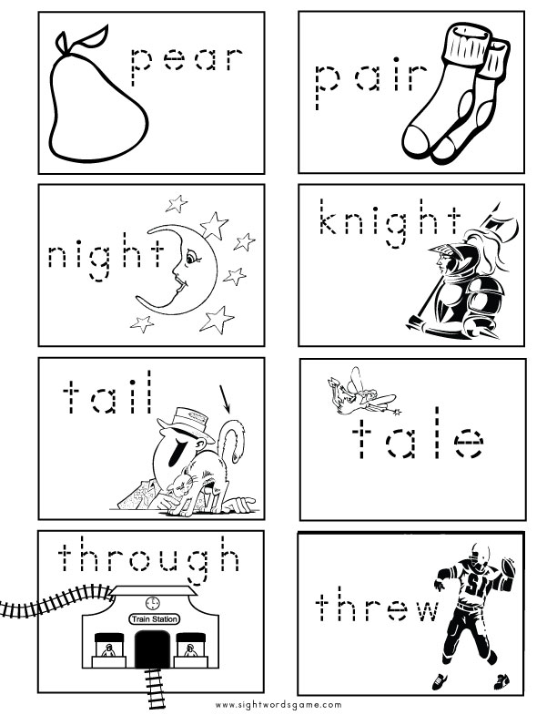homophones printable