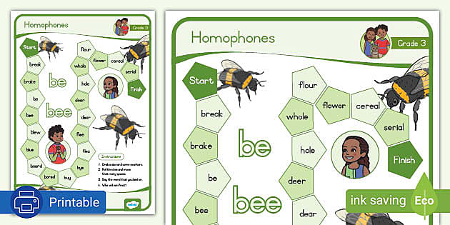 Homophones Worksheet | Squarehead Teachers