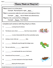 Homophones Worksheets