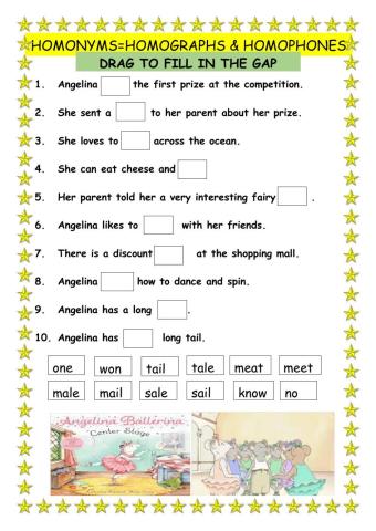 Homonyms &  homophones worksheet  