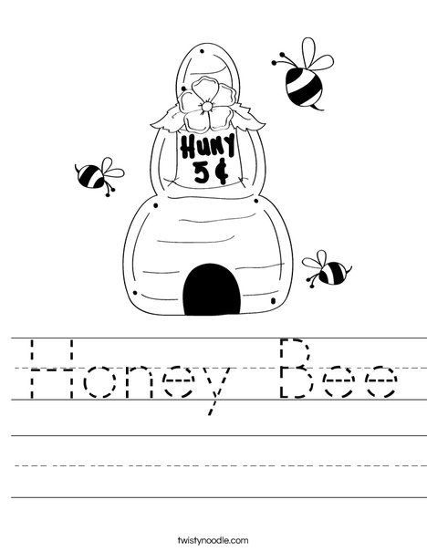 Honey Bee Worksheet - Twisty Noodle