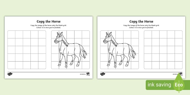 Copy the Horse Worksheet (Lehrer gemacht) - Twinkl