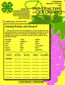 Horticulture and Gardening Worksheet for 2nd - 6th Grade | Lesson ...