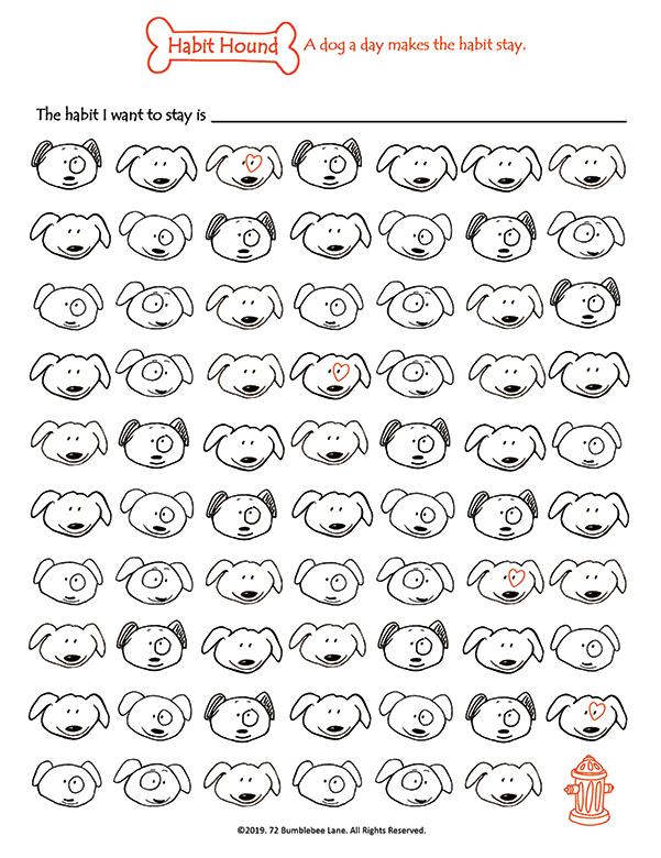 Habit Hound: Habit Tracker Printable - 72 Bumblebee Lane