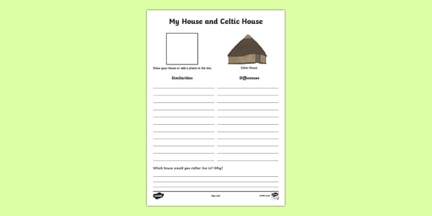 Celtic House Comparison - First Level - CfE (teacher made)