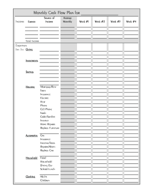 Household Budget Spreadsheet Forms and Templates - Fillable ...