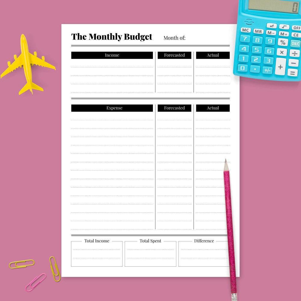 household budget worksheet printable pdf