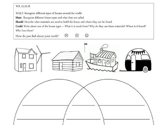 houses around the world worksheet