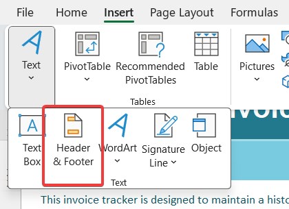 How to Add the Footer Page 1 to the Current Excel Worksheet ...