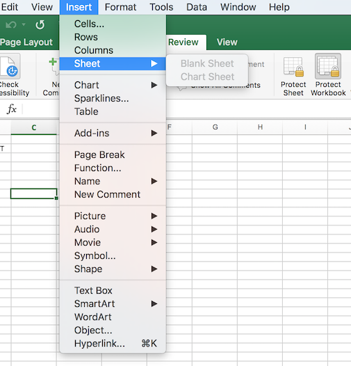 how to add worksheet in excel