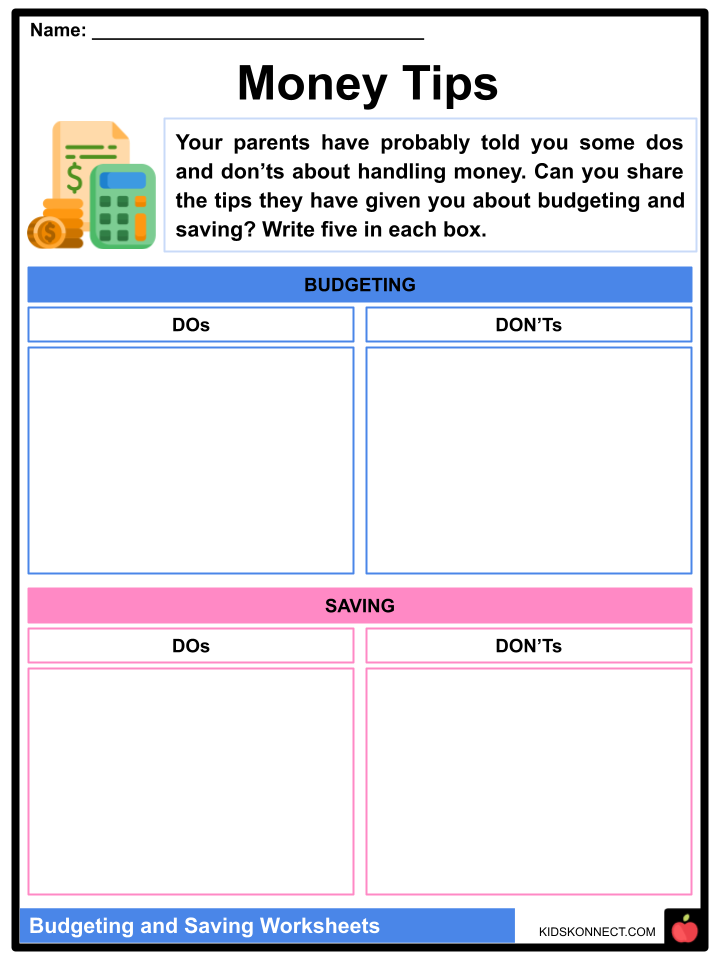 how to budget my money worksheet